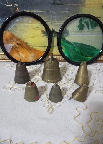 Antika Bakır Çanlar Seti - Görsel 9