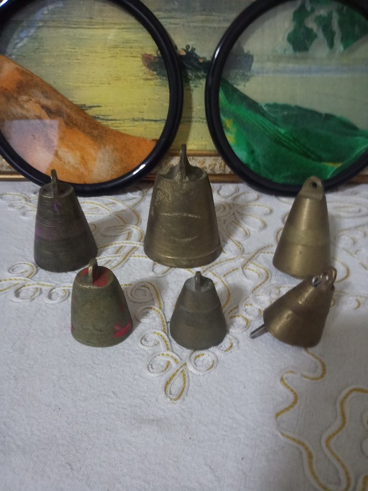 Antika Bakır Çanlar Seti - Görsel 2