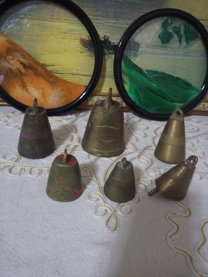 Antika Bakır Çanlar Seti - Görsel 3