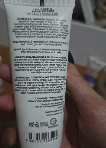 Çay Ağacı ve Adaçayı Yağlı Krem 75 ml - Görsel 2