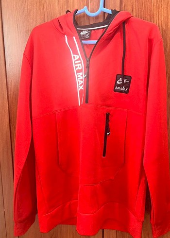 Nike Kirmizi Kapusonlu Sweatshirt