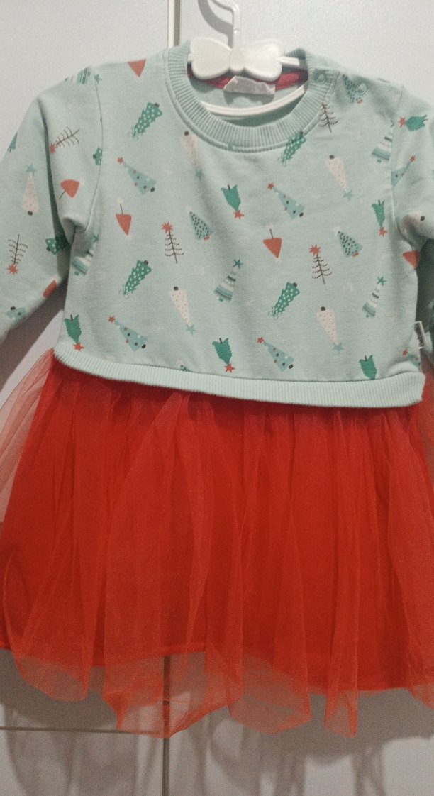 Uzun Kollu Kız Çocuk Renkli Elbise - Görsel 2