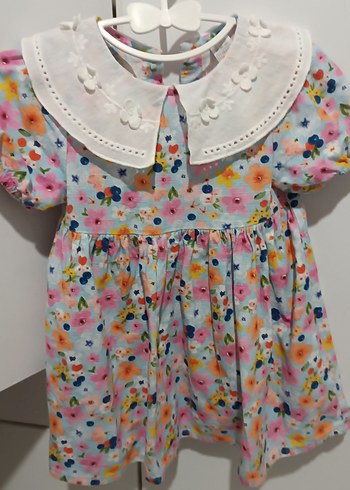 Nakışlı Vintage Kız Elbise - Görsel 2