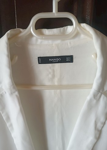 Düğmeli Beyaz Kadın Blazer Ceket - Görsel 2