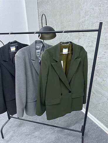 m Beden gri Renk Oversize blazer ceket