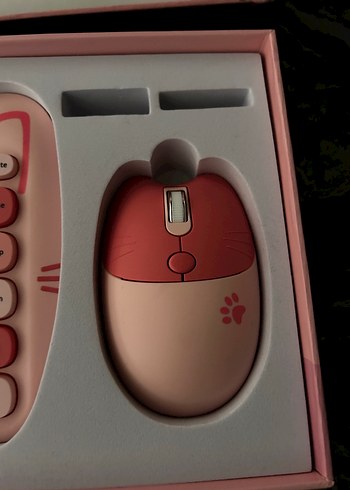 Pembe Pastel Klavye Mouse - Görsel 6