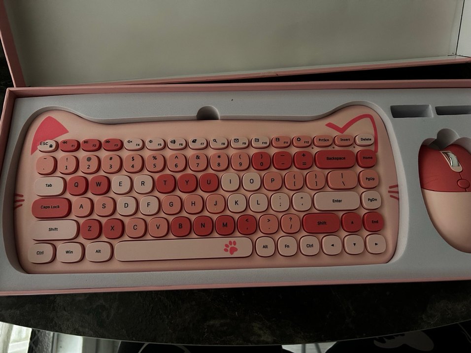 Pembe Pastel Klavye Mouse - Görsel 4