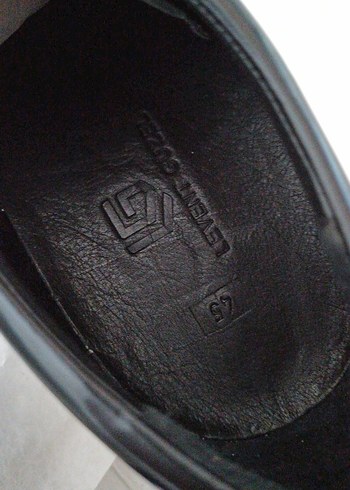 45 Beden Siyah Deri Erkek Spor Ayakkabı Velcro