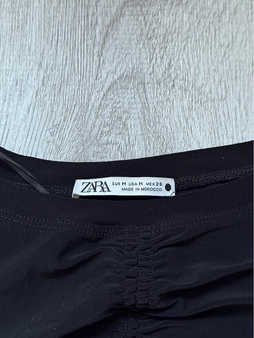 Zara Zara siyah büzgülü crop