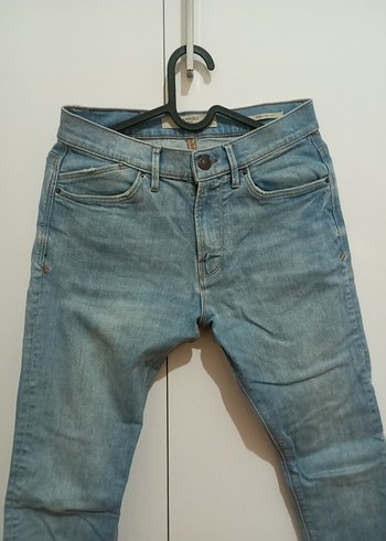 Mango Düğmeli Gri Erkek Kot Pantolon