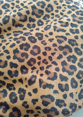 leopar Kürk Detaylı kaban kumaş - Görsel 2