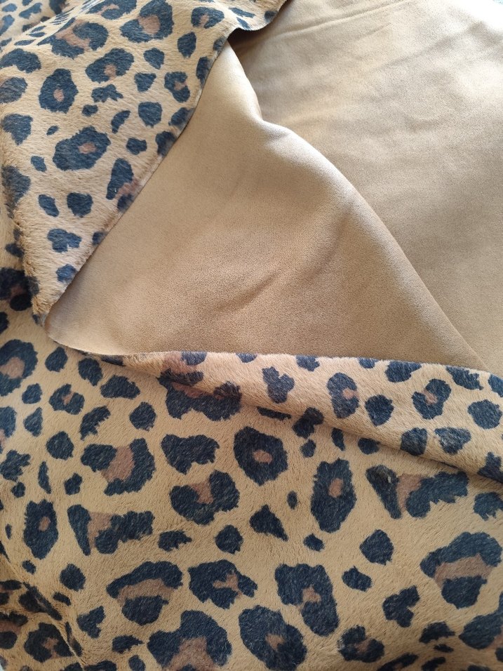 leopar Kürk Detaylı kaban kumaş - Görsel 3