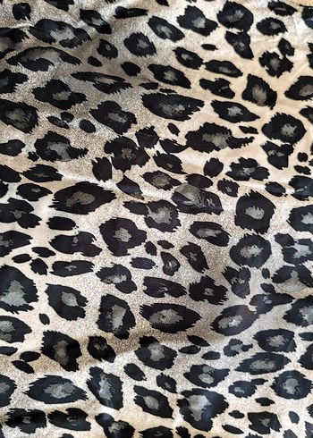 Parlak saten Bohem leopar kumaş - Görsel 2