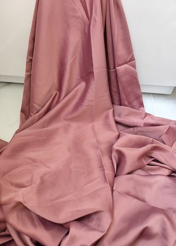 Pastel Pembe saten  Kumaş - Görsel 2