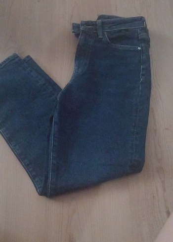 Kadın Lacivert Midi Denim Pantolon
