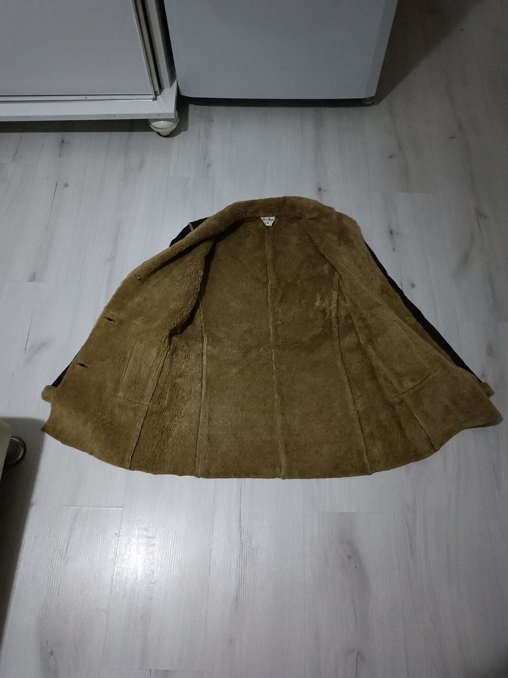 Düğmeli Kahverengi Süet Kadın Ceket - Görsel 2