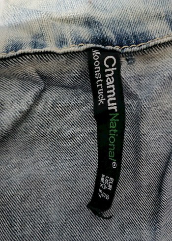 Düğmeli Batik Desenli Kadın Kot Ceket - Görsel 2