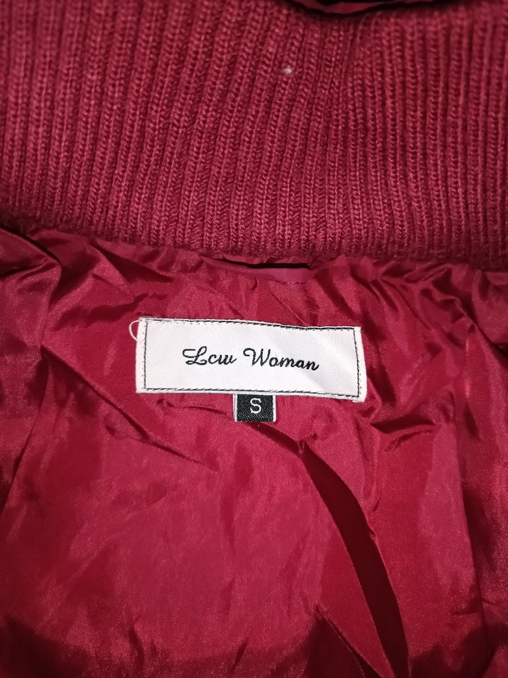 Bordo Fermuarlı Kadın Mont - Görsel 3