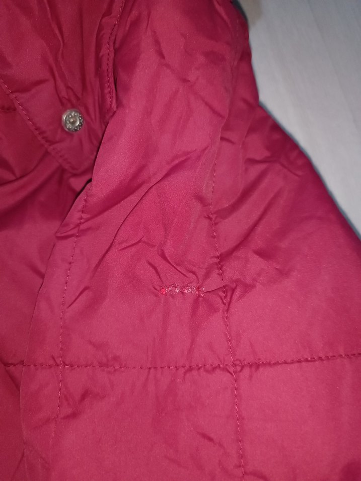 Bordo Fermuarlı Kadın Mont - Görsel 4