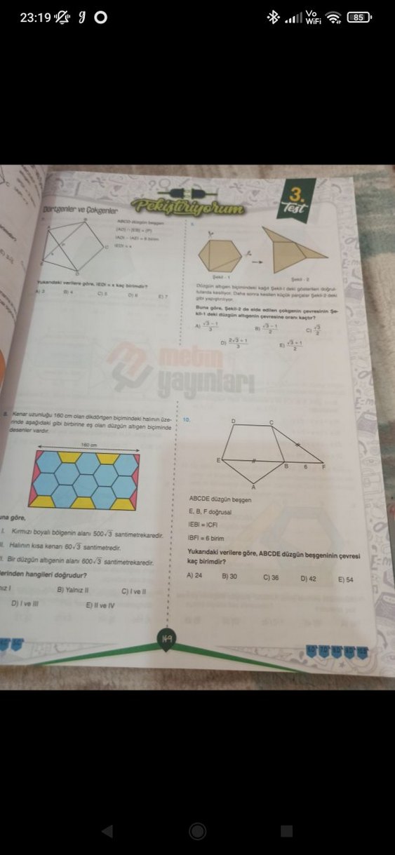 Metin yayinlari geometri test kitabi - Görsel 2