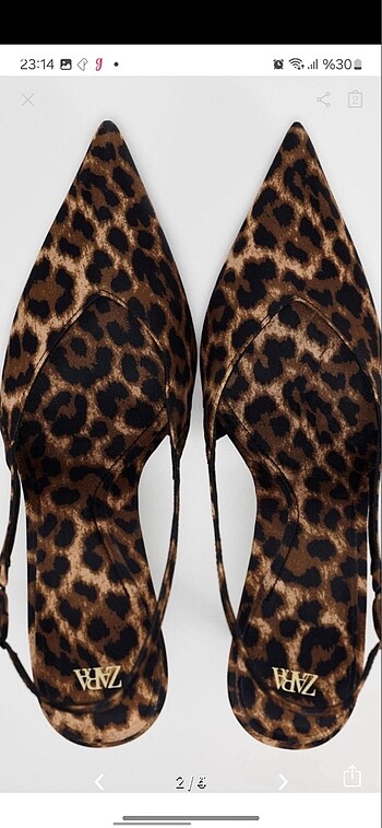 Zara zara leopar topuklu