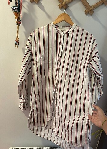 Çizgili oversize gömlek