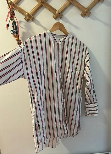 Mango Çizgili oversize gömlek