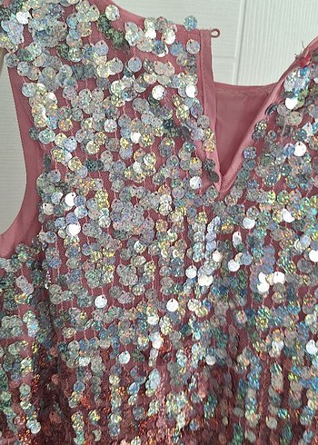 H&M Pullu Pembe Kız Çocuk Elbise