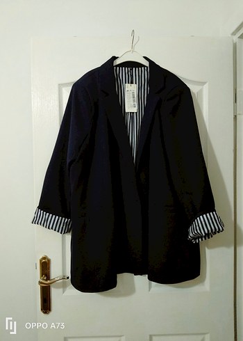 Düğmeli Larcivert Kadın Blazer Ceket