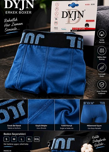 Diğer Dyjn Erkek Boxer Rahat Ve Sik Gunluk Kullanim