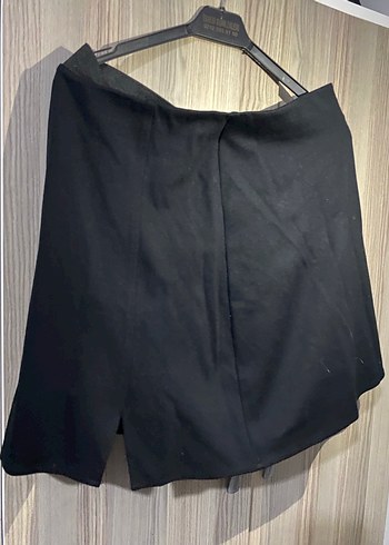 Siyah düz Mini Etek
