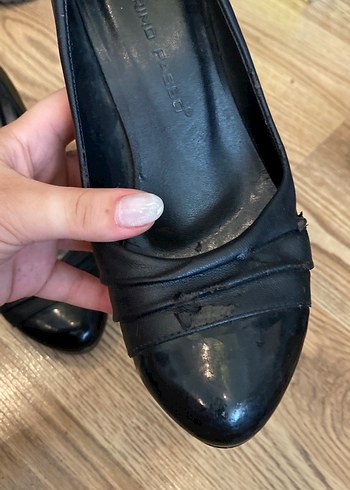 Primark Kadın Siyah Pileli Dolgu Topuklu Ayakkabı