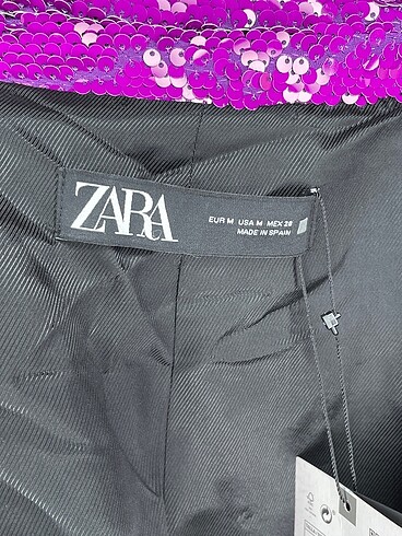 m Beden pembe Renk Zara Blazer %70 İndirimli.