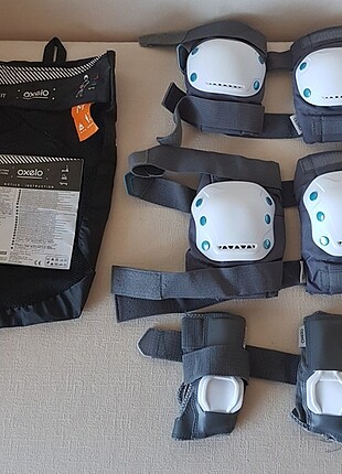 Decathlon Oxelo paten&kaykay destek seti 3 lü Gri Turquaz 