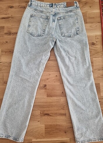 38 Beden mavi Renk Zara Straight Jean Pantolon