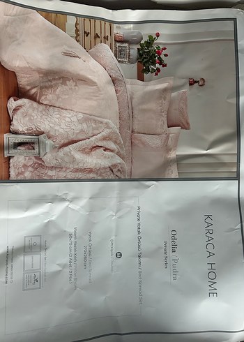 Pudra Karaca çift kişilik Yatak Örtüsü - Görsel 4