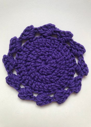 Mor Örgü Bardak Altlığı - Görsel 2