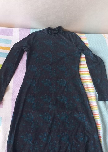 Uzun Kollu Mavi Batik Desenli Salaş Mayo - Görsel 2