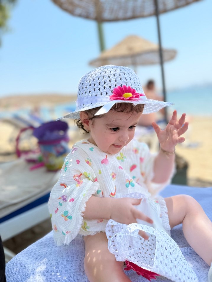 Kız Çocuk Beyaz Dantel Detaylı Bohem Poncho - Görsel 3