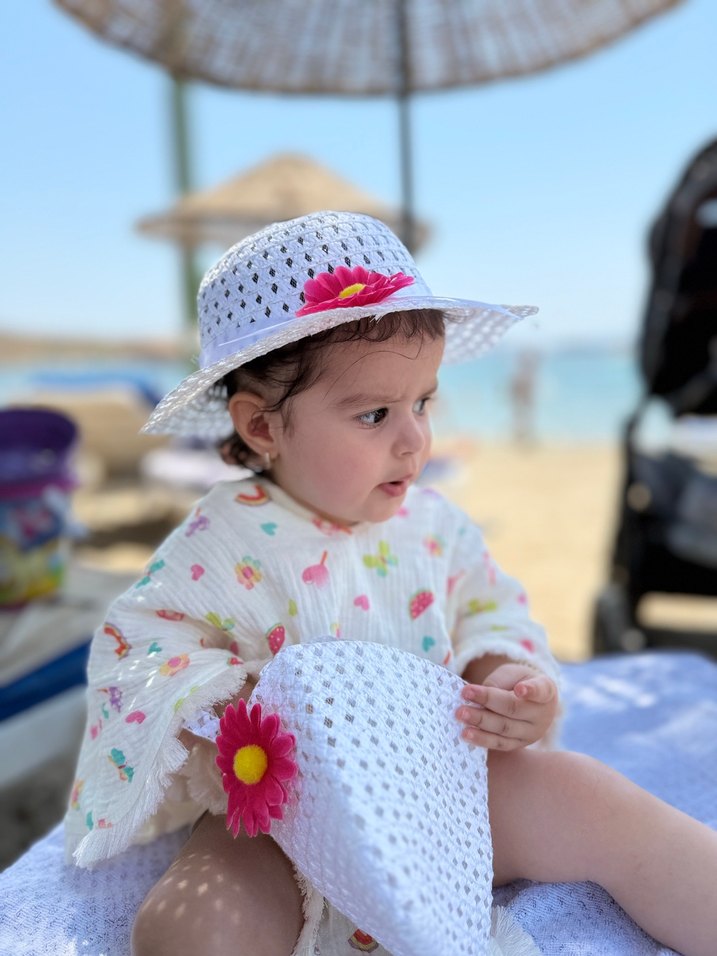 Kız Çocuk Beyaz Dantel Detaylı Bohem Poncho - Görsel 2