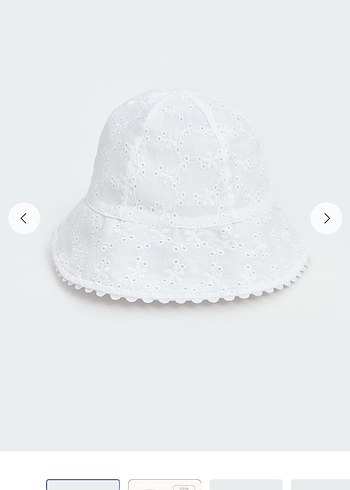 Pamuklu Beyaz Dantel cocuk Şapka