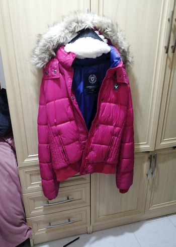 Pembe Kürklü Kadın Kışlık Mont