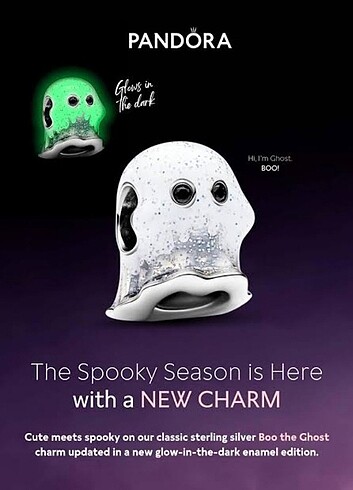 Karanlıkta parlayan hayalet charm 
