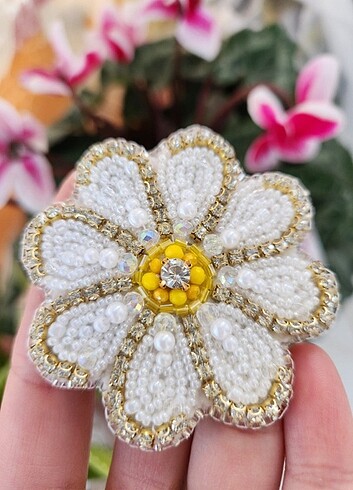 Boncuk işleme broş  - Görsel 6