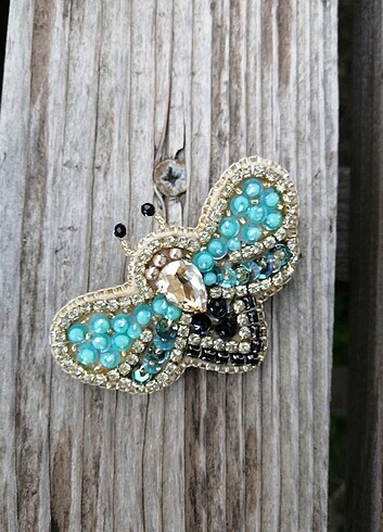 Boncuk işleme broş - Görsel 6