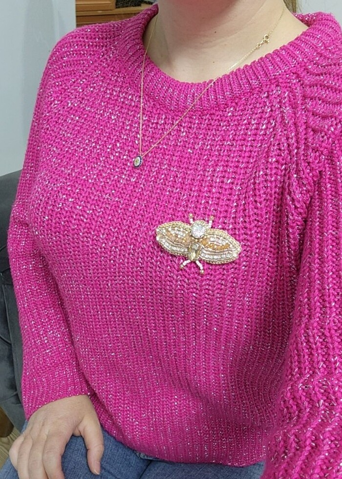 Boncuk işleme broş  - Görsel 2