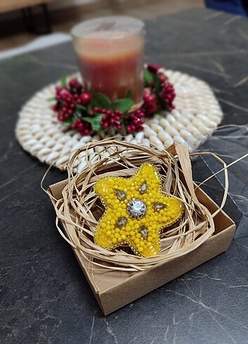 Boncuk işleme broş - Görsel 5