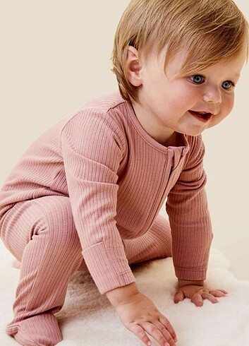 MORİ BABY SLEPSUİT FRİİL PİNK ZİP UP