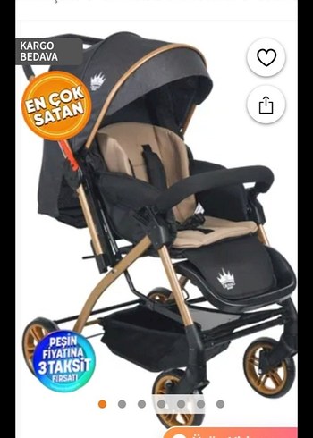 Koyu Kahverengi Bebek Arabası