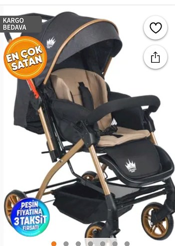 15-36 kg Beden Kahverengi Bebek Arabası, Katlanabilir, Emniyet Kemeri